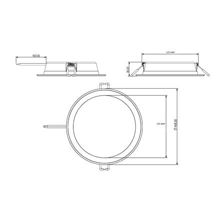 ดาวน์ไลท์ LED PANASONIC NNV76064WE1T 5 นิ้ว 12 วัตต์ DAYLIGHT สีขาว_5