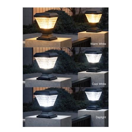 ไฟหัวเสา SOLAR SHINING GEM 80 วัตต์ DAYLIGHT/COOL WHITE/WARM WHITE สีดำ_6
