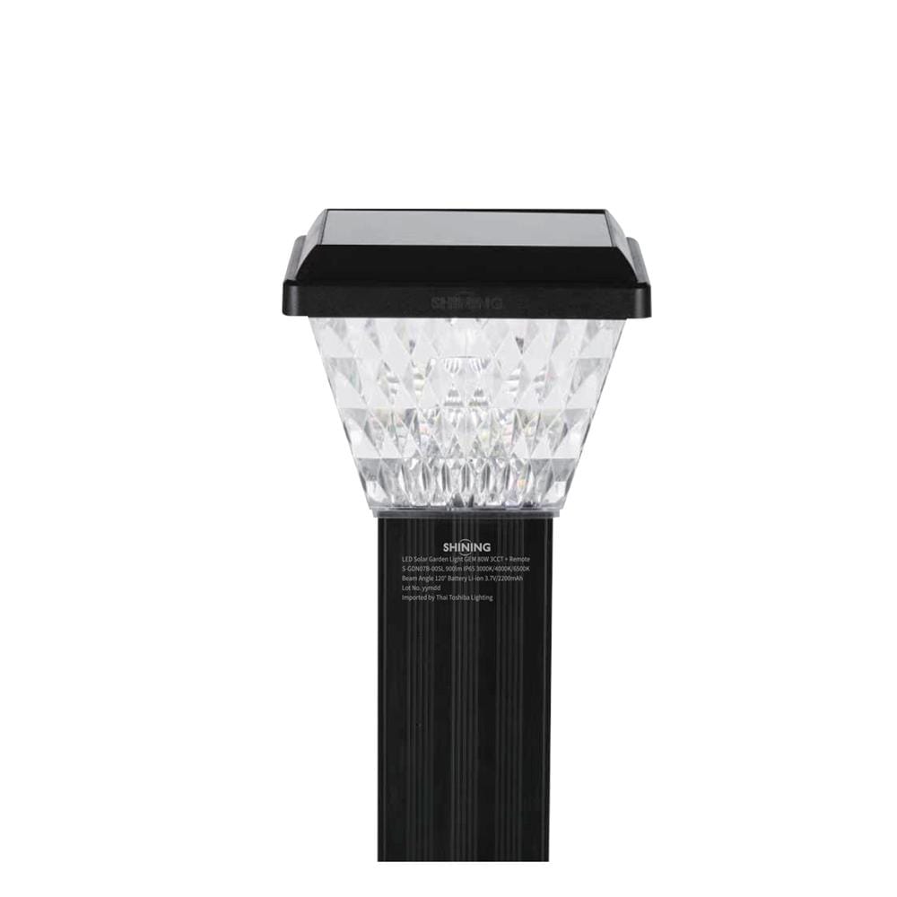 ไฟทางเดิน SOLAR SHINING GEM 80 วัตต์ DAYLIGHT/COOL WHITE/WARM WHITE สีดำ