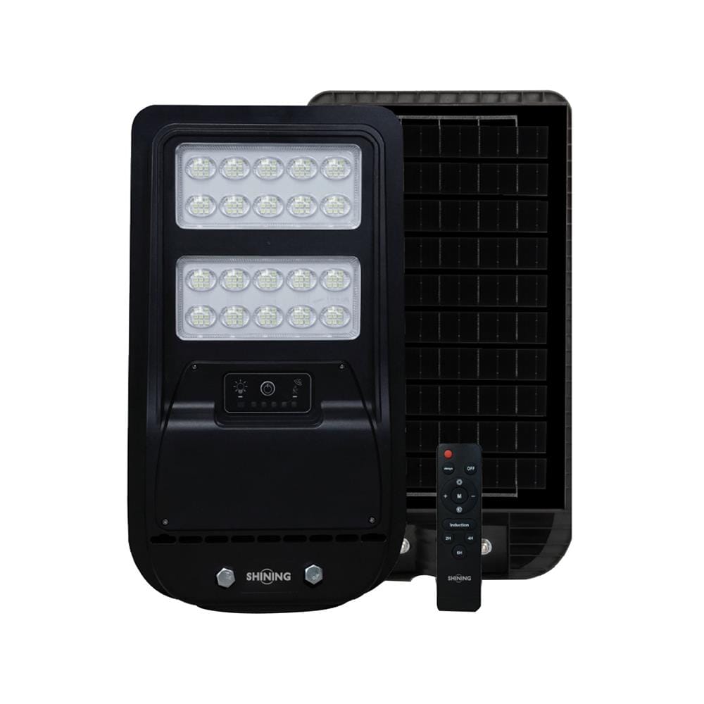 ไฟถนน SOLAR SHINING MAX 300 วัตต์ DAYLIGHT สีดำ