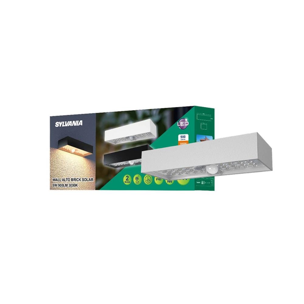 ไฟผนังภายนอก SOLAR SYLVANIA ALTO BRICK 6 วัตต์ WARM WHITE สีขาว
