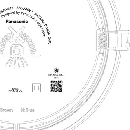 ดาวน์ไลท์ LED PANASONIC NNV76039WE1T 7 นิ้ว 24 วัตต์ WARM WHITE สีขาว_7
