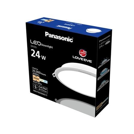 ดาวน์ไลท์ LED PANASONIC NNV76039WE1T 7 นิ้ว 24 วัตต์ WARM WHITE สีขาว_4