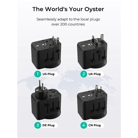 ปลั๊กแปลง 4 IN 1 UNIVERSAL 1 USB A 2 TYPE C AUKEY PA-TA10A 45 วัตต์ สีดำ_3