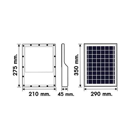 สปอตไลท์ SOLAR RACER SUN LIGHT 300 วัตต์ DAYLIGHT สีเทา (1 แถม 1)_7