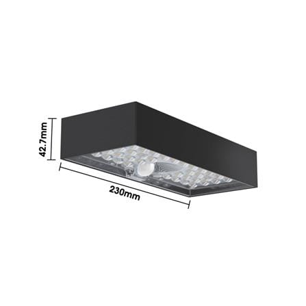ไฟผนังภายนอก SOLAR SYLVANIA ALTO BRICK 6 วัตต์ WARM WHITE สีดำ_4