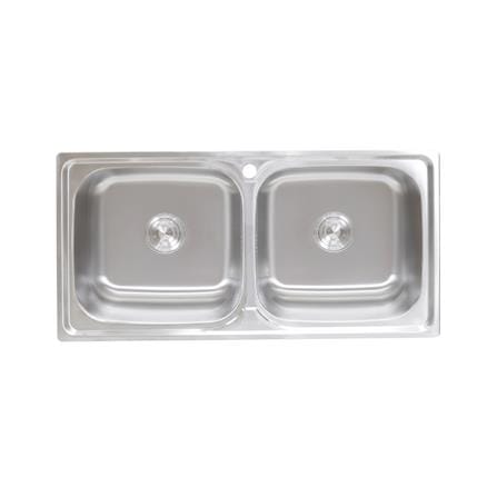 ซิงค์ฝัง 2 หลุม LUCKY FLAME STB-10582 สีเงิน_0