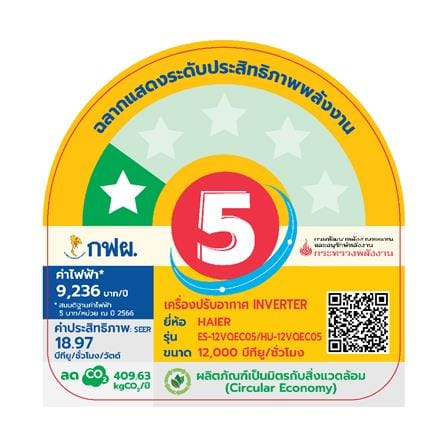 แอร์ผนัง HAIER HSU-12VQEC05 12000 บีทียู อินเวอร์เตอร์_6