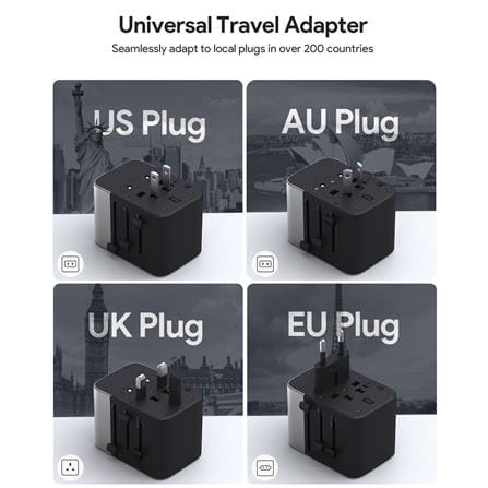 ปลั๊กแปลง 4 IN 1 UNIVERSAL 3 TYPE C AUKEY PA-TA07A 35 วัตต์ สีเทา_2