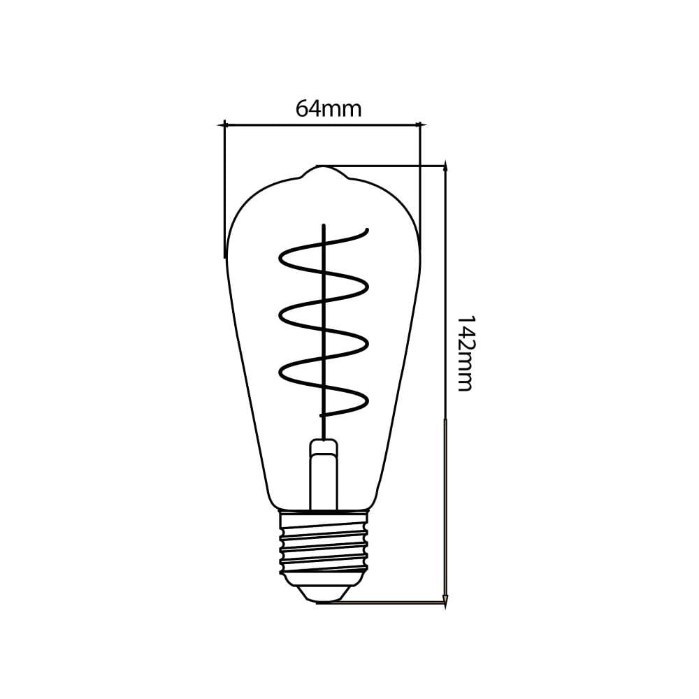 หลอด LED LUMAX FILAMENT ST64 V2 7 วัตต์ WARM WHITE E27