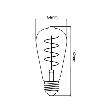 หลอด LED LUMAX FILAMENT ST64 V2 7 วัตต์ WARM WHITE E27_5