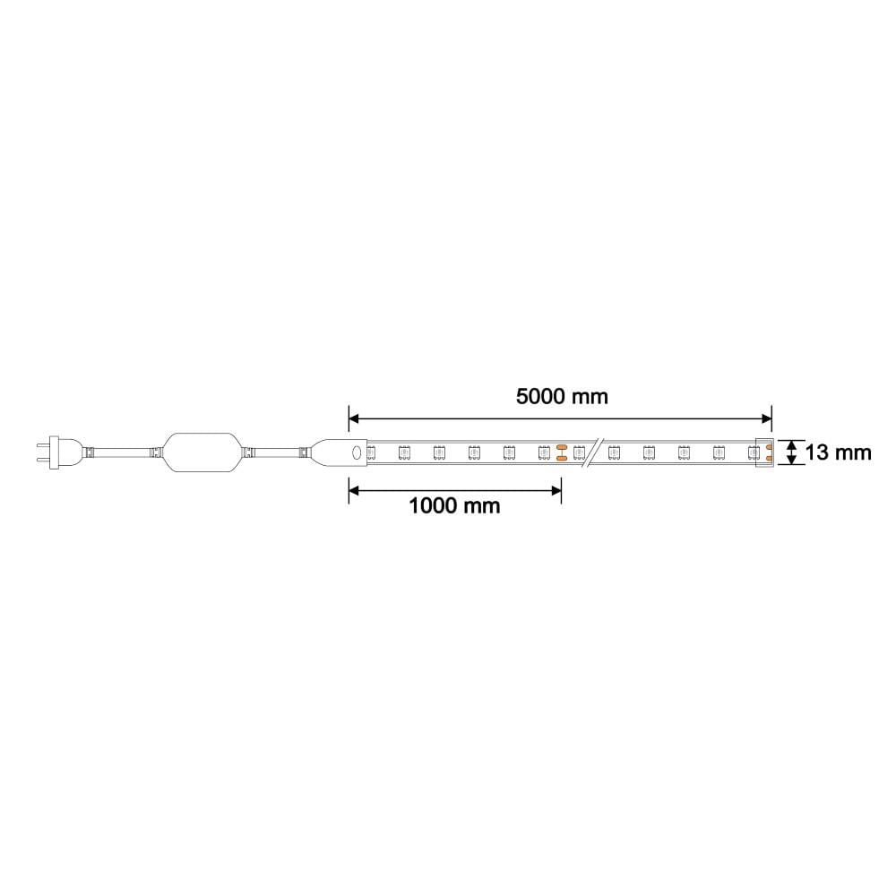 ไฟเส้น LED LUMAX 8 วัตต์/เมตร WARM WHITE 5 เมตร