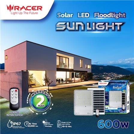 สปอตไลท์ SOLAR RACER SUN LIGHT 600 วัตต์ DAYLIGHT สีเทา (1 แถม 1)_7