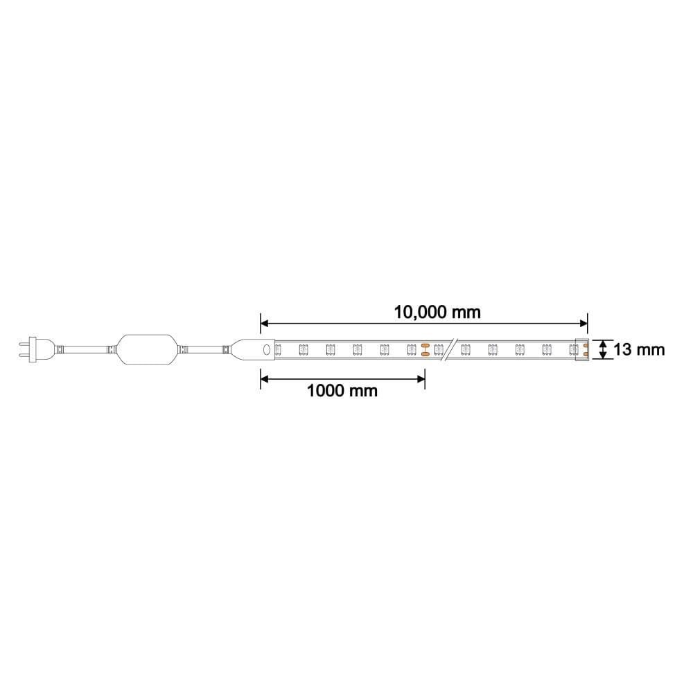 ไฟเส้น LED LUMAX 8 วัตต์/เมตร WARM WHITE 10 เมตร