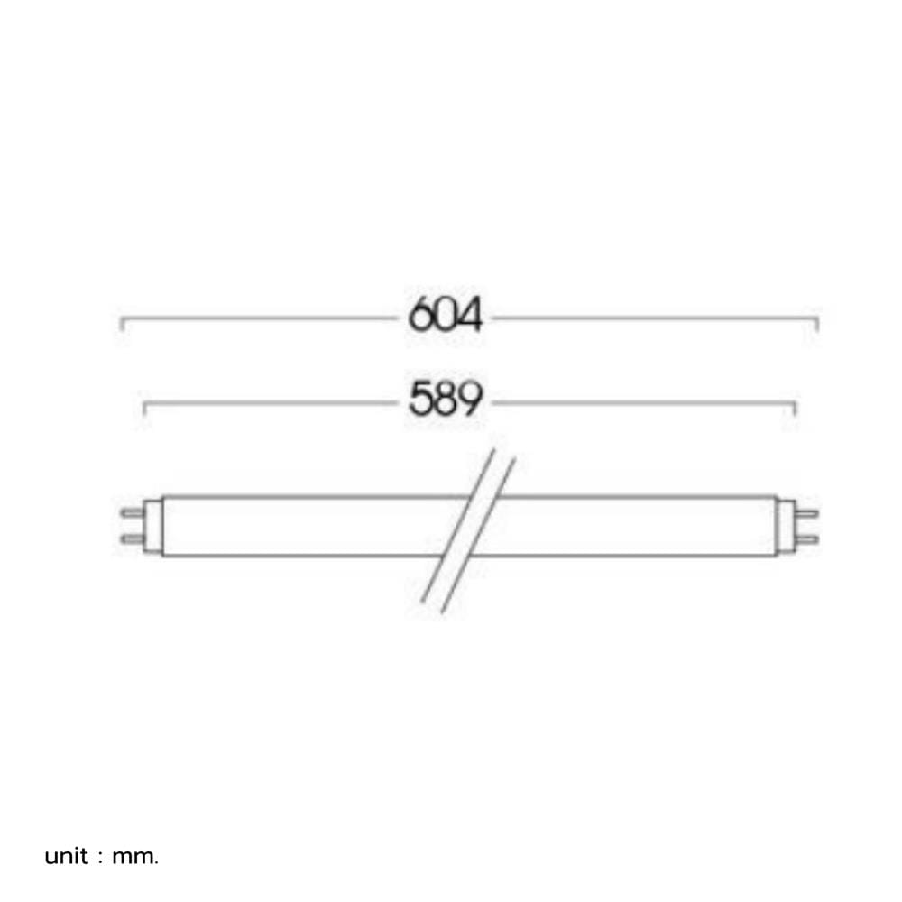 หลอด LED สั้น LUMAX T8 ECO SLIDE DE 9 วัตต์ COOL WHITE G13
