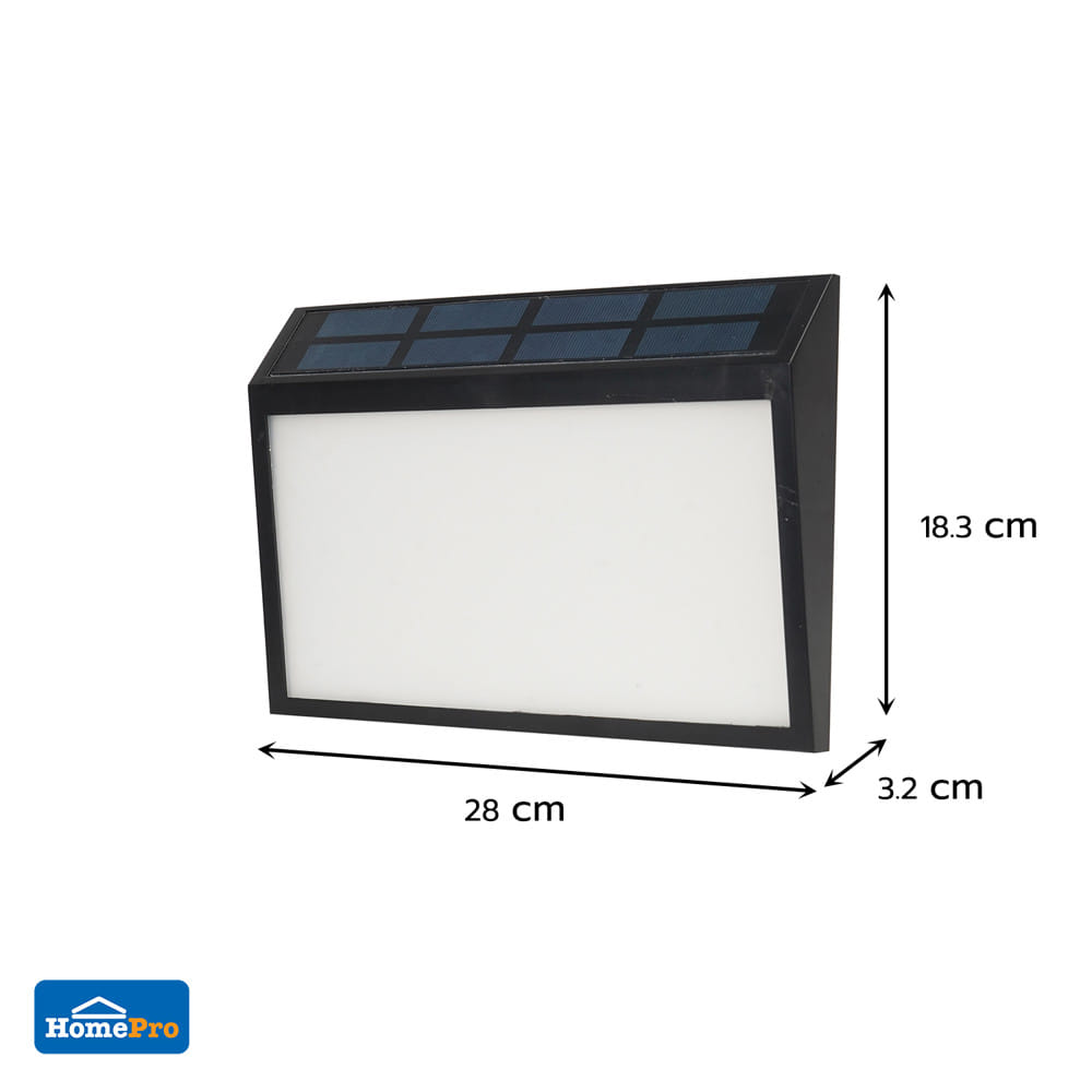 ไฟผนังภายนอก SOLAR CARINI ID-LIGHT2 1 วัตต์ DAYLIGHT/COOL WHITE/WARM WHITE สีดำ