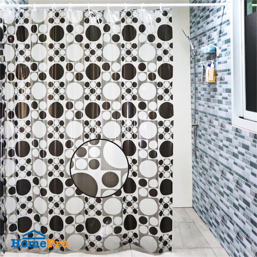 ม่านห้องน้ำ PVC WSP HP/SCP-2/B5125 180x180 ซม.
