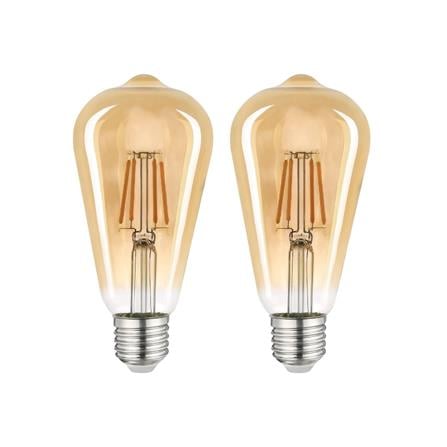 หลอด LED CARINI FILAMENT ST64 4 วัตต์ WARM WHITE E27 (แพ็ก 2 ชิ้น)_0
