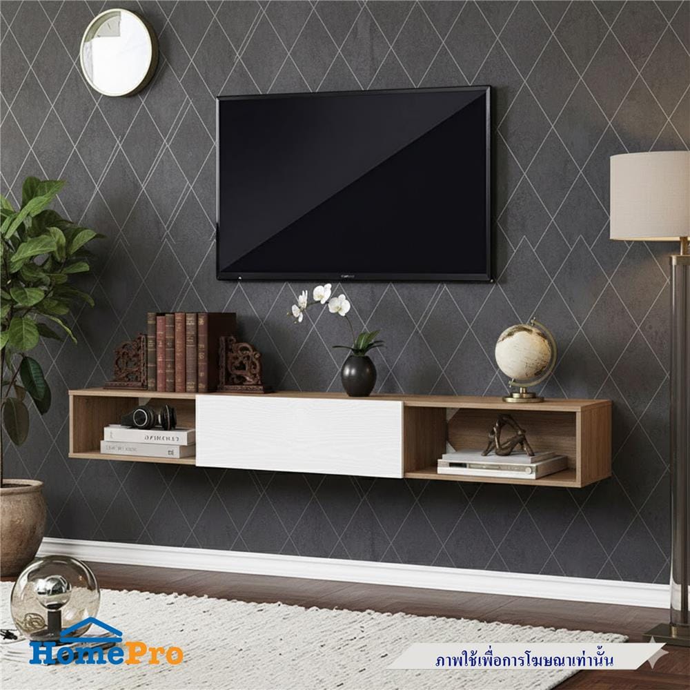 ตู้แขวนผนัง TOMATO HOME TV-VWU-02 200 ซม. สีโอ๊ค