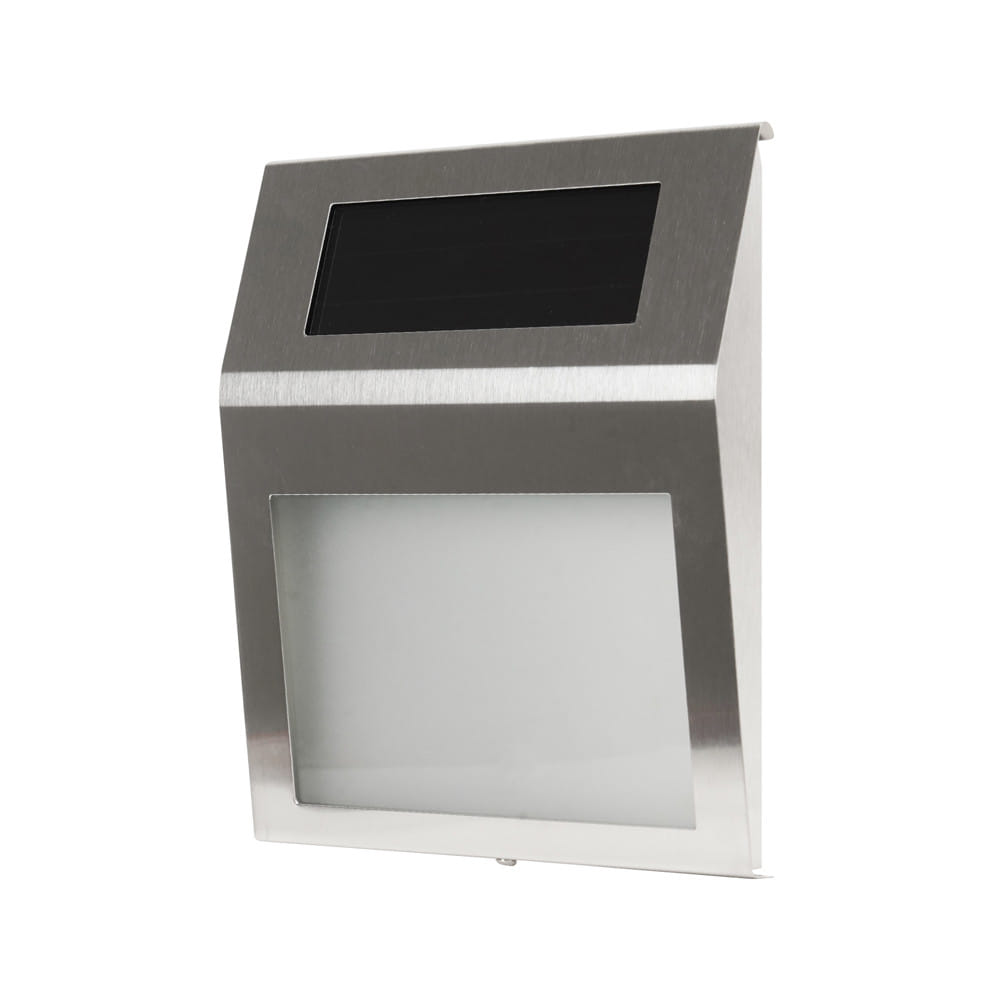 ไฟผนังภายนอก SOLAR CARINI ID-LIGHT1 0.24 วัตต์ WARM WHITE สีเงิน_0
