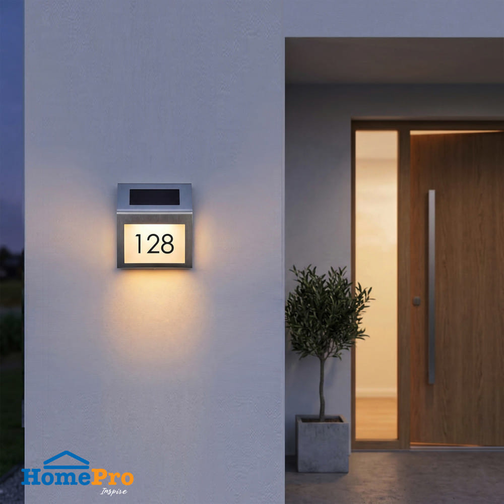 ไฟผนังภายนอก SOLAR CARINI ID-LIGHT1 0.24 วัตต์ WARM WHITE สีเงิน