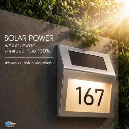 ไฟผนังภายนอก SOLAR CARINI ID-LIGHT1 0.24 วัตต์ WARM WHITE สีเงิน_7