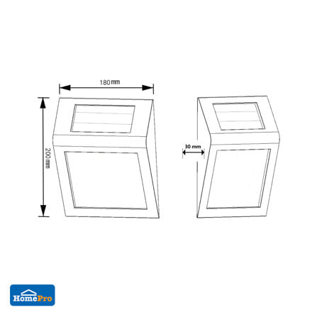 ไฟผนังภายนอก SOLAR CARINI ID-LIGHT1 0.24 วัตต์ WARM WHITE สีเงิน_11