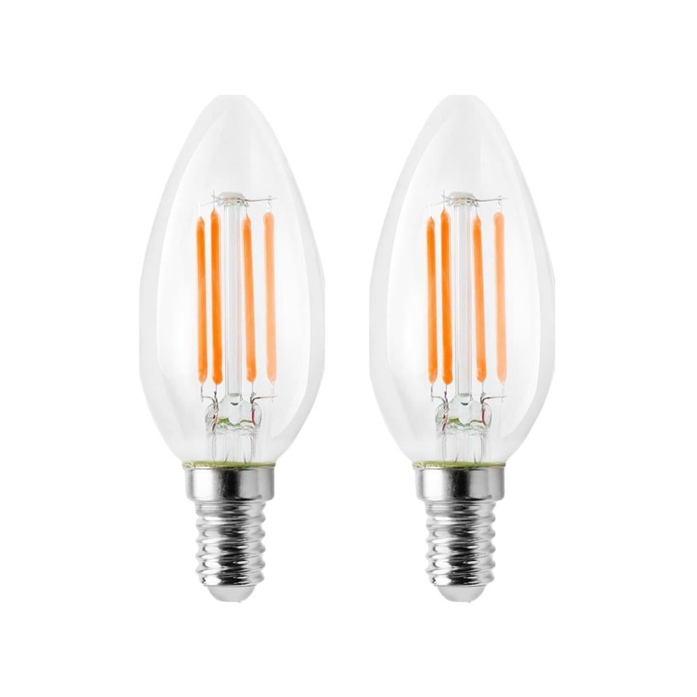 หลอด LED CARINI FILAMENT 4 วัตต์ WARM WHITE E14 (แพ็ก 2 ชิ้น)