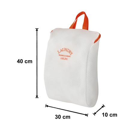 ถุงซักผ้าเหลี่ยมตาข่าย 2 ชั้น PLIM LAUNDRY 30x40 ซม. สีขาว_4