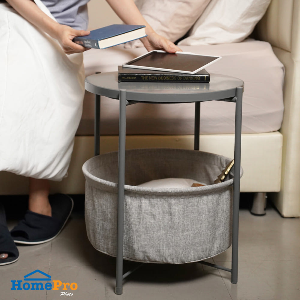 โต๊ะข้างกลม FURDINI NEST 44 ซม. สีเทา