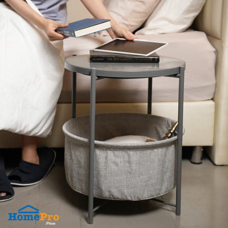 โต๊ะข้างกลม FURDINI NEST 44 ซม. สีเทา_3