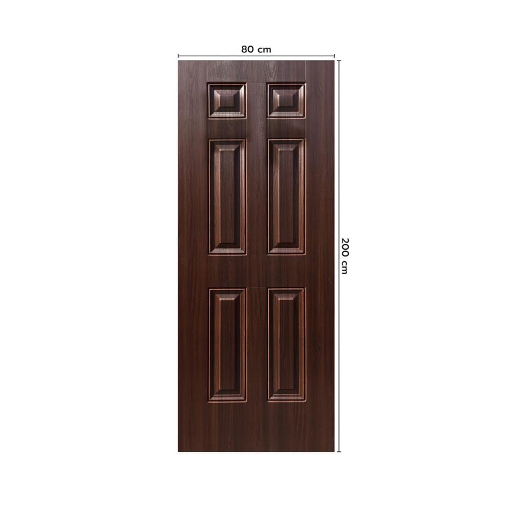 ประตูภายใน UPVC ไม่เจาะลูกบิด ECO-DOOR UPVC60 80x200 ซม. สีโอ๊ค