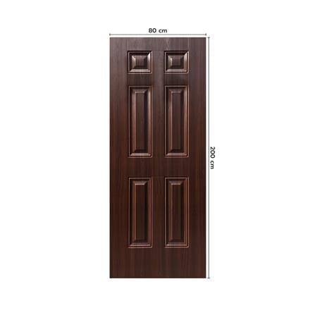 ประตูภายใน UPVC ไม่เจาะลูกบิด ECO-DOOR UPVC60 80x200 ซม. สีโอ๊ค_3