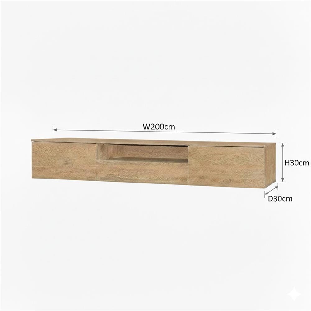 ตู้แขวนผนัง TOMATO HOME TH-TV-RWU-01 200 ซม. สีโอ๊ค