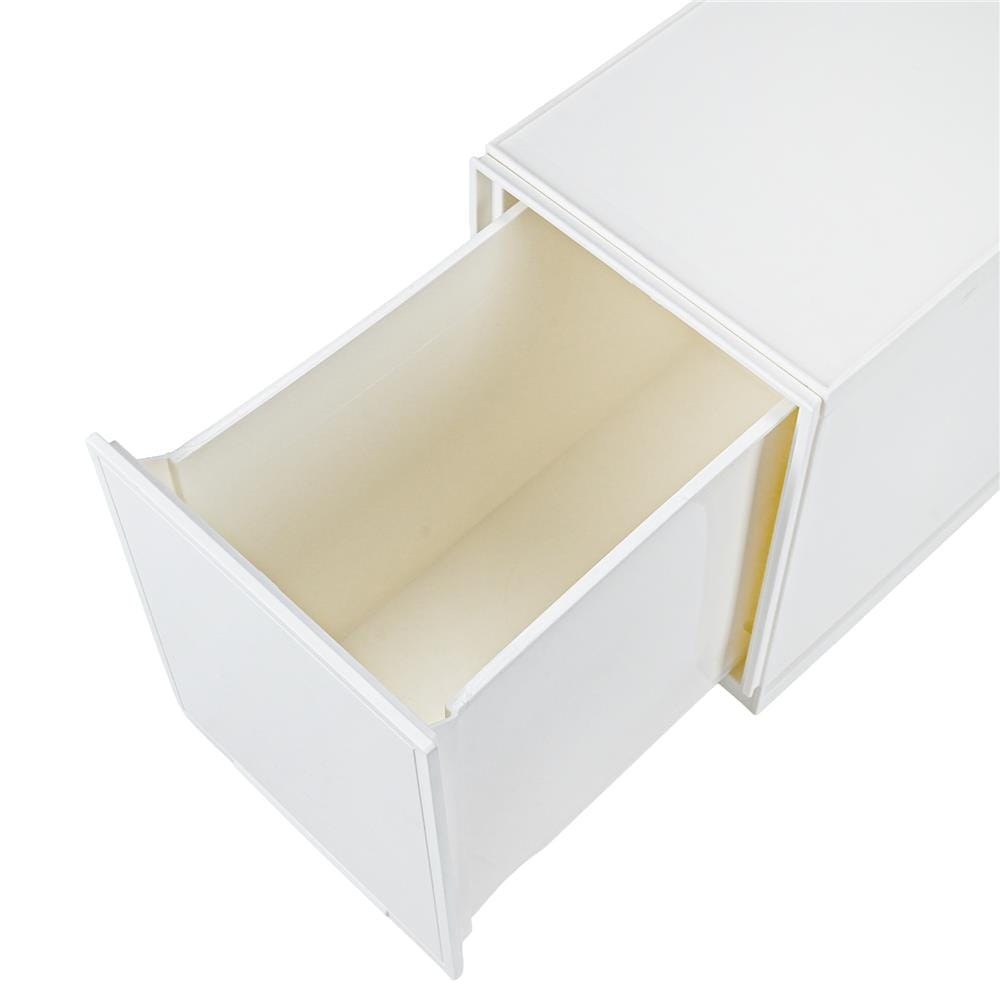 กล่องลิ้นชัก STACKO NETA ไซซ์  L 18.8x35.5x25 ซม. สีขาว