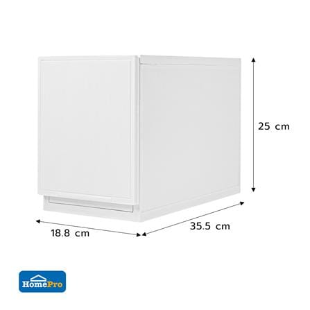 กล่องลิ้นชัก STACKO NETA ไซซ์  L 18.8x35.5x25 ซม. สีขาว_6