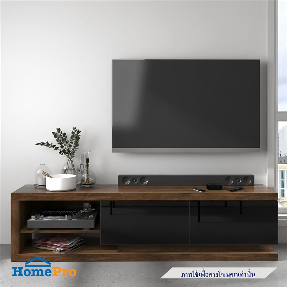 ตู้วางทีวี TOMATO HOME TH-DTC05 180 ซม. สีวอลนัท/ดำ