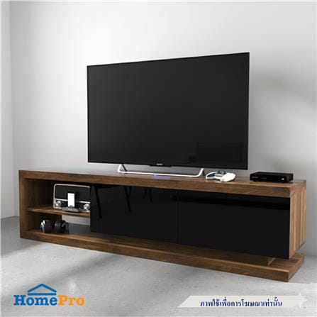 ตู้วางทีวี TOMATO HOME TH-DTC05 180 ซม. สีวอลนัท/ดำ_3