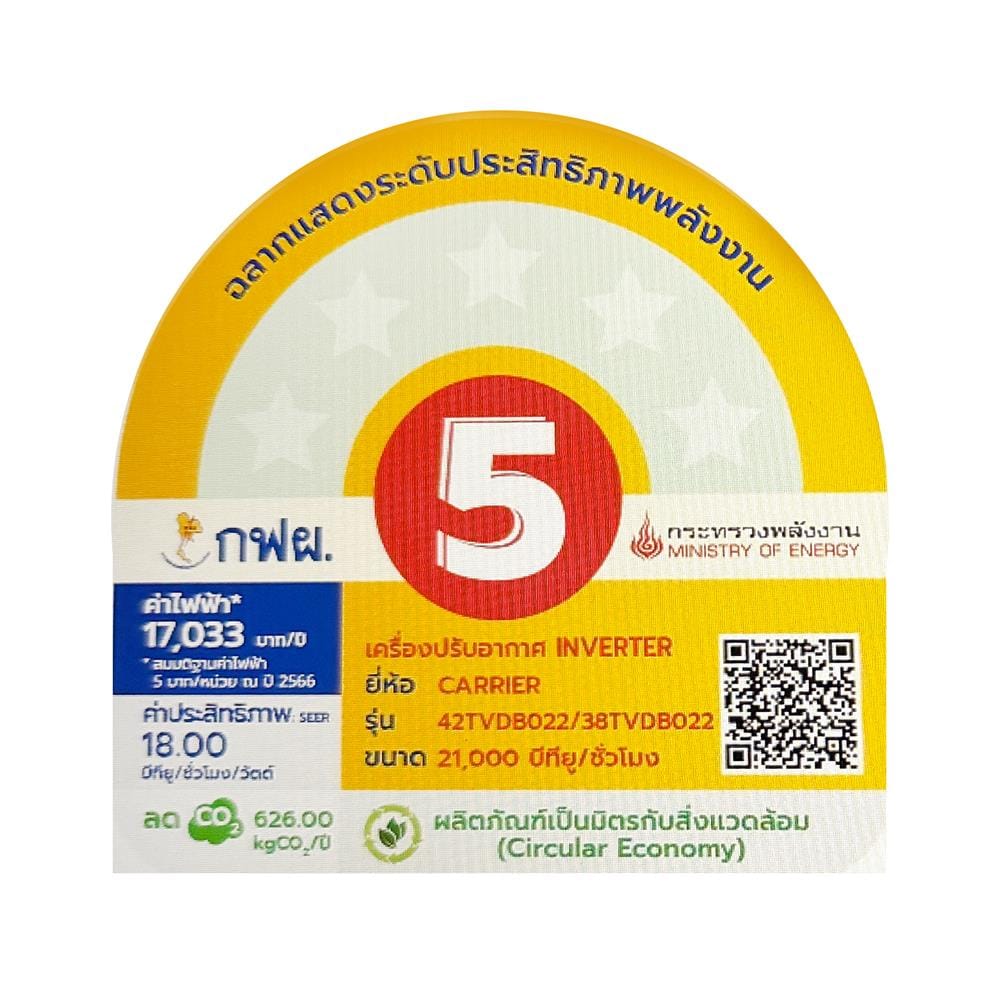 แอร์ผนัง CARRIER 42TVDB022/38TVDB022 21000 บีทียู อินเวอร์เตอร์