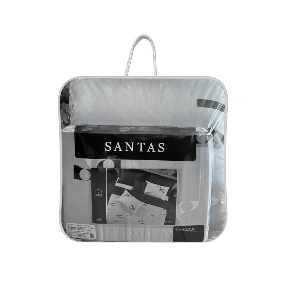 ชุดผ้าปูที่นอน 6 ฟุต (ชุด 7 ชิ้น) SANTAS COTTON USA METROLIFE GR