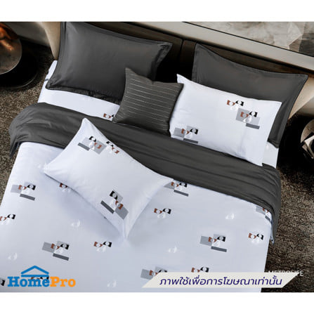 ชุดผ้าปูที่นอน 6 ฟุต (ชุด 7 ชิ้น) SANTAS COTTON USA METROLIFE GR_0