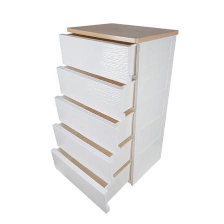 ตู้ลิ้นชัก 5 ชั้น STACKO MOKU 56.5x43x100 ซม. สีขาว_5