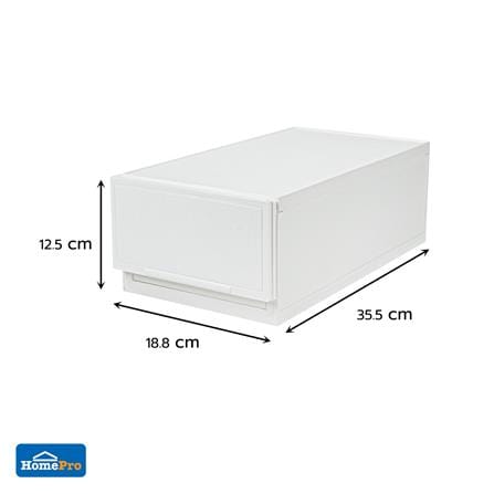 กล่องลิ้นชัก STACKO NETA ไซซ์ S 18.8x35.5x12.5 ซม. สีขาว_5
