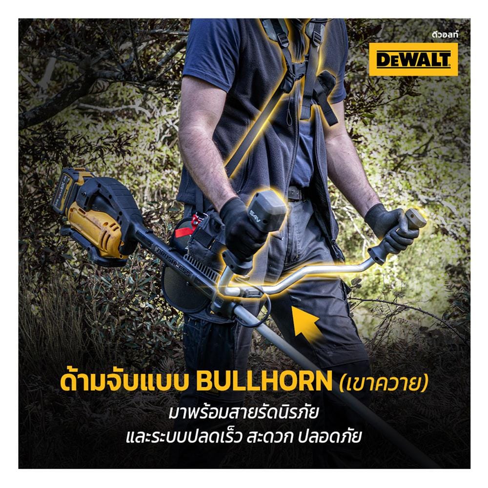 เครื่องตัดหญ้าไร้สาย (เฉพาะตัวเครื่อง) DEWALT DCMBS723N-B1 60 โวลต์