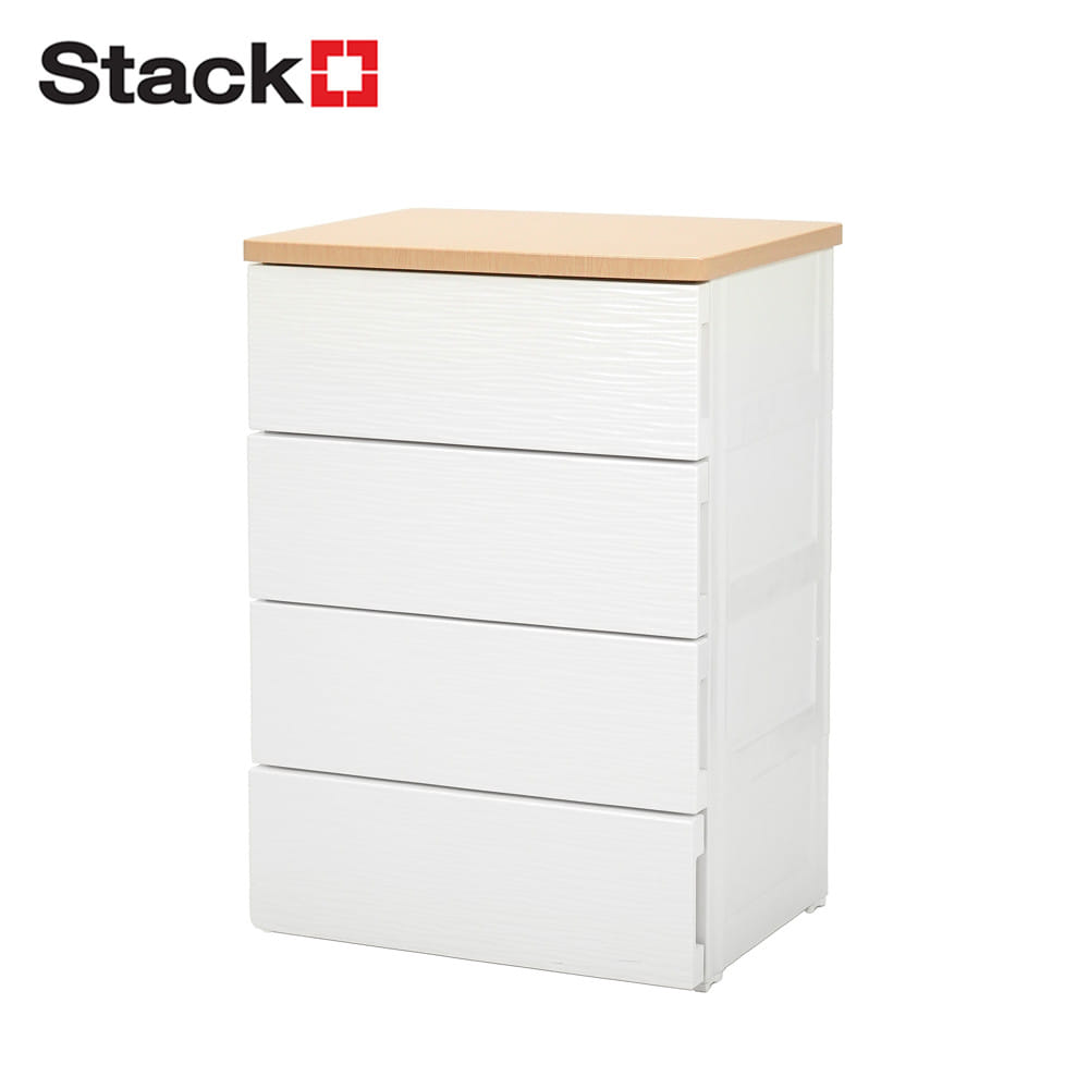 ตู้ลิ้นชัก 4 ชั้น STACKO MOKU 56.5x43x81 ซม. สีขาว