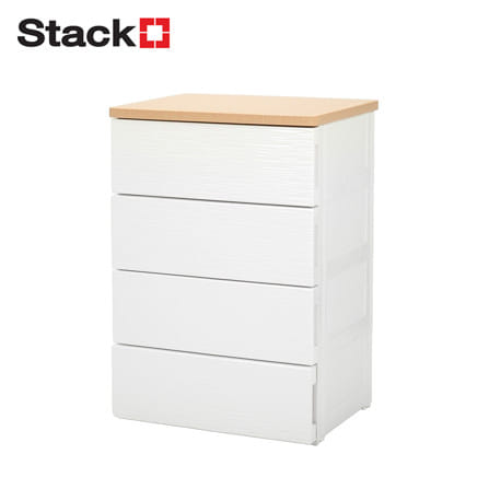 ตู้ลิ้นชัก 4 ชั้น STACKO MOKU 56.5x43x81 ซม. สีขาว_0