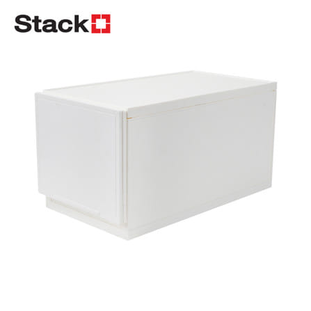 กล่องลิ้นชัก STACKO NETA ไซซ์ M 18.8x35.5x18.8 ซม. สีขาว_0