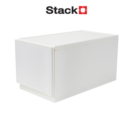 กล่องลิ้นชัก STACKO NETA ไซซ์ M 18.8x35.5x18.8 ซม. สีขาว_1