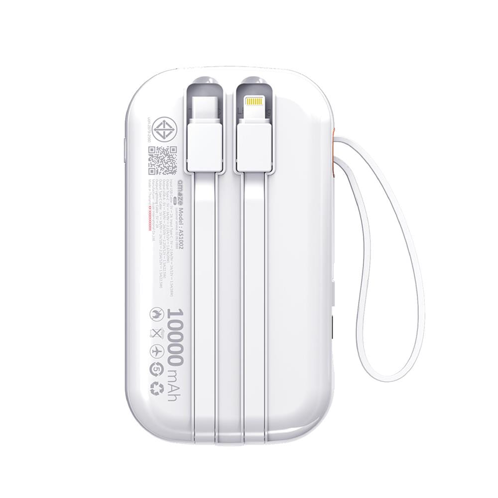 แบตสำรอง AMAZE ONE AMCB004 10000 MAH สีขาว