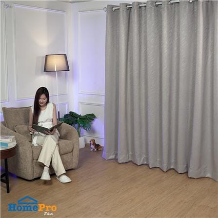 ผ้าม่าน EYELET HOME LIVING STYLE MAVIS UV 310x220 ซม. สีเทา_4